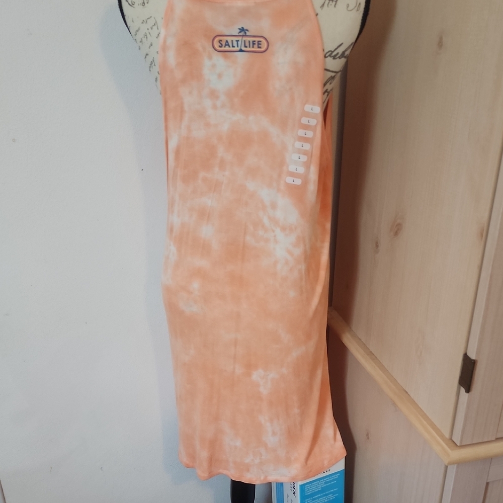 Salt Life Orange Tie-Dye Mini Dress - Picture 2 of 5